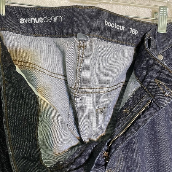Avenue Denim Bootcut 16P Dark Blue Good Condition - Picture 3 of 5